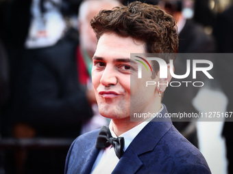 Xavier Dolan attends the Red Carpet of the closing ceremony at the 77th annual Cannes Film Festival at Palais des Festivals on May 25, 2024...