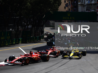 Start of the Formula 1 Grand Prix of Monaco at Circuit de Monaco in Monaco on May 26, 2023. (