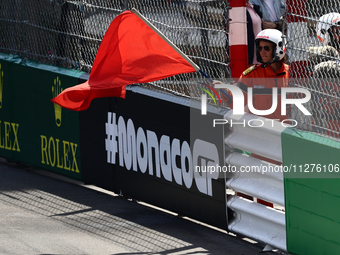 Red flasg during the Formula 1 Grand Prix of Monaco at Circuit de Monaco in Monaco on May 26, 2023. (
