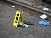 Police officers are responding to a fatal stabbing of a 29-year-old male in Manhattan, New York, United States, on May 26, 2024. At approxim...