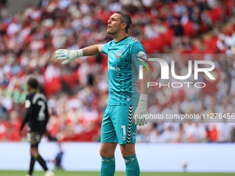 Alex McCarthy (Southampton) is playing during the SkyBet Championship Playoff Final between Leeds United and Southampton at Wembley Stadium,...