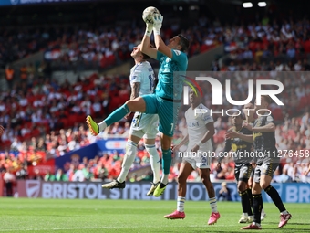 Alex McCarthy (Southampton) is playing during the SkyBet Championship Playoff Final between Leeds United and Southampton at Wembley Stadium,...