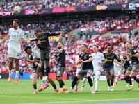 Kyle Walker-Peters (Southampton) is making a clearance during the SkyBet Championship Playoff Final between Leeds United and Southampton at...