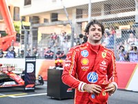 Carlos Sainz of Team Scuderia Ferrari HP is celebrating the GP Monaco in the Ferrari SF-24 during the FIA Formula One World Championship in...