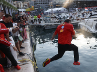 Frederic Vasseur celebrates after Grand Prix of Monaco at Circuit de Monaco in Monaco on May 26, 2023. (