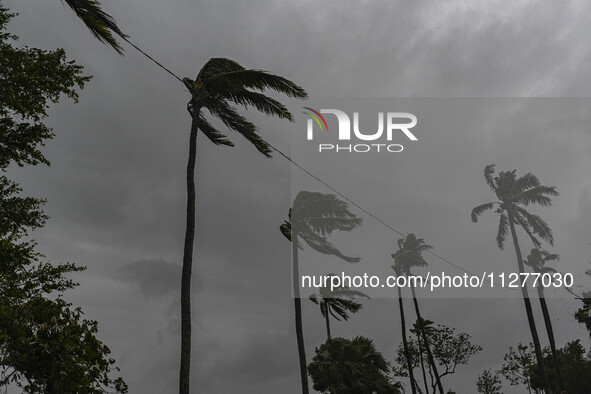 Kuakata Sea Beach, on the outskirts of Patuakhali, is preparing for Cyclone Remal landfall in the Kuakata and Coastal area. Bangladesh is ra...