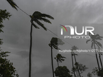 Kuakata Sea Beach, on the outskirts of Patuakhali, is preparing for Cyclone Remal landfall in the Kuakata and Coastal area. Bangladesh is ra...