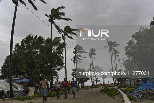 Kuakata Sea Beach, on the outskirts of Patuakhali, is preparing for Cyclone Remal landfall in the Kuakata and Coastal area. Bangladesh is ra...