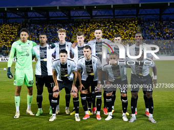 Udinese Calcio line up during the Serie A TIM match between Frosinone Calcio and Udinese Calcio at Stadio Benito Stirpe on May 26, 2024 in F...