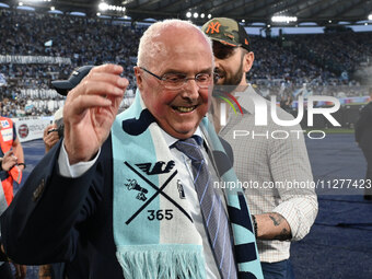 Sven-Goran Eriksson is participating in the 38th day of the Serie A Championship between S.S. Lazio and U.S. Sassuolo in Rome, Italy, on May...