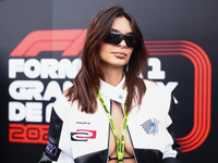 Emily Ratajkowski is seen before the F1 Grand Prix of Monaco at Circuit de Monaco on May 26, 2024 in Monte-Carlo, Monaco.  (