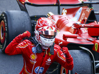 Charles Leclerc of Ferrari celebrates after winning the F1 Grand Prix of Monaco at Circuit de Monaco on May 26, 2024 in Monte-Carlo, Monaco....