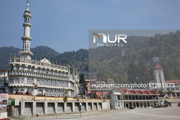 The Jama Masjid in Nainital, Uttarakhand, India, on April 21, 2024, is being built in 1882 during the British Era for Muslim soldiers servin...