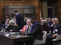 The South African delegation is in the courtroom. The UN top court, the International Court of Justice (ICJ), in The Hague, the Netherlands,...