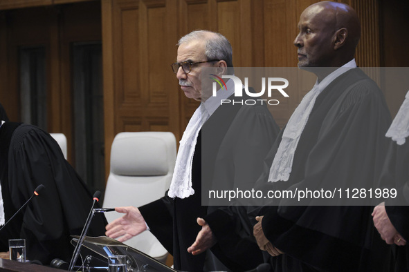 President Judge Nawaf Salam is ordering the courtroom to sit and the session to begin. The UN top court, the International Court of Justice...