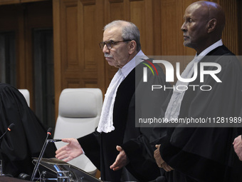 President Judge Nawaf Salam is ordering the courtroom to sit and the session to begin. The UN top court, the International Court of Justice...