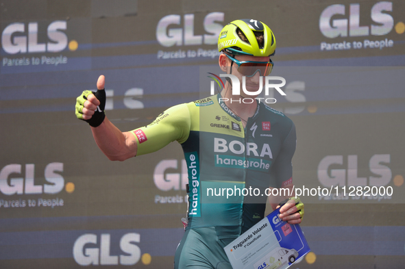 Ryan Mullen of Ireland and Team BORA - hansgrohe prior to the 107th Giro d'Italia 2024, Stage 12, a 193km stage from Martinsicuro to Fano is...