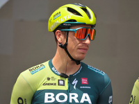 Danny van Poppel of Netherlands and Team BORA - hansgrohe prior to the 107th Giro d'Italia 2024, Stage 12, a 193km stage from Martinsicuro t...