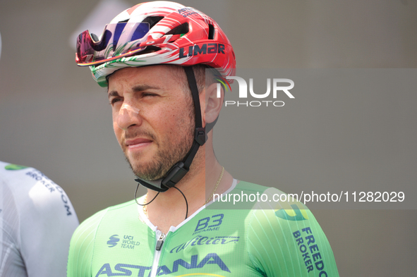 Simone Velasco of Italy and Astana Qazaqstan Team prior to the 107th Giro d'Italia 2024, Stage 12, a 193km stage from Martinsicuro to Fano i...