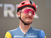 Simone Consonni of Italy and Team Lidl - Trek signing autographs to fans prior to the 107th Giro d'Italia 2024, Stage 12, a 193km stage from...