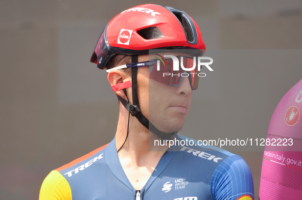 Andrea Bagioli of Italy and Team Lidl - Trek prior to the 107th Giro d'Italia 2024, Stage 12, a 193km stage from Martinsicuro to Fano is see...