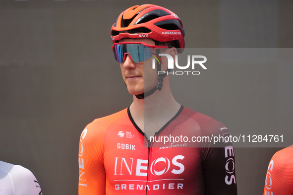 Connor Swift of The United Kingdom and Team INEOS Grenadiers prior to the 107th Giro d'Italia 2024, Stage 12, a 193km stage from Martinsicur...