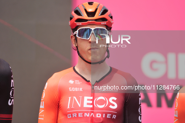 Geraint Thomas of The United Kingdom and Team INEOS Grenadiers prior to the 107th Giro d'Italia 2024, Stage 12, a 193km stage from Martinsic...