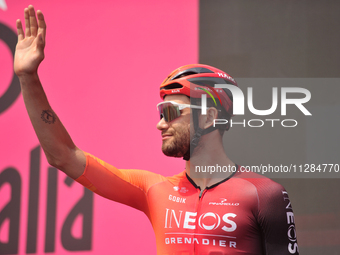 Filippo Ganna of Italy and Team INEOS Grenadiers  reacting prior to the 107th Giro d'Italia 2024, Stage 12, a 193km stage from Martinsicuro...