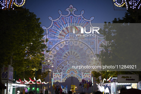 A general view of the Almanjayar Fairgrounds during the festivities of the Corpus Christi in Granada, Spain, on May 28, 2024. The Corpus Chr...