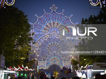 A general view of the Almanjayar Fairgrounds during the festivities of the Corpus Christi in Granada, Spain, on May 28, 2024. The Corpus Chr...