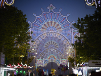 A general view of the Almanjayar Fairgrounds during the festivities of the Corpus Christi in Granada, Spain, on May 28, 2024. The Corpus Chr...