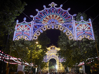 A general view of the Almanjayar Fairgrounds during the festivities of the Corpus Christi in Granada, Spain, on May 28, 2024. The Corpus Chr...