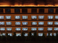 Senior three students, who are about to take the National College entrance examination, are studying by themselves at night at Fengfeng No 1...