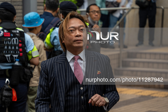 Lawrence Lau Wai-chung, one of the defendants in this case, is arriving at the courthouse where the verdict of the trial of the 47 pro-democ...