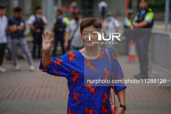 Former Hong Kong lawmaker Helena Wong is being found guilty of ''conspiracy to commit subversion.', in Hong Kong, China, on May 30, 2024. 