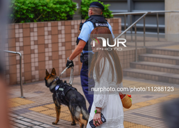 Clarisse Yeung, former chairwoman of the Wan Chai District Council, is being found guilty of ''conspiracy to commit subversion.'' , in Hong...