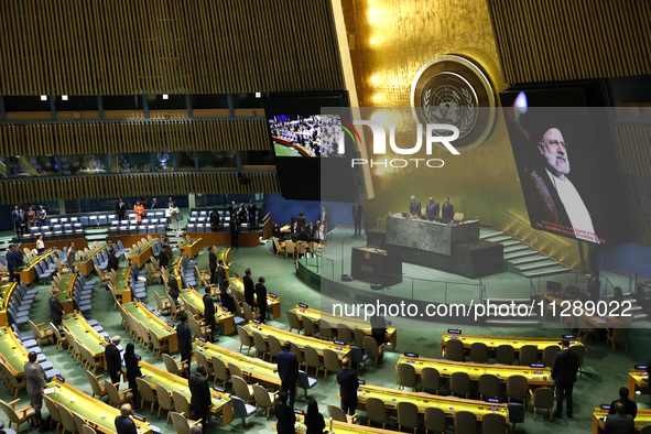 UN Secretary General Antonio Guterres and UN General Assembly President Dennis Francis offer a tribute to Seyyed Ebrahim Raisi the late Pres...