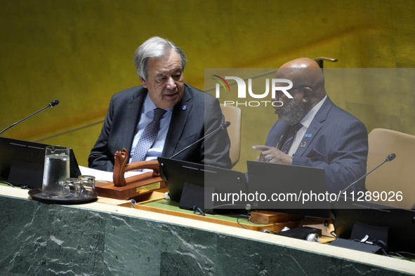 UN Secretary General Antonio Guterres and UN General Assembly President Dennis Francis offer a tribute to Seyyed Ebrahim Raisi the late Pres...