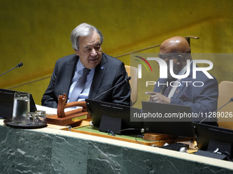 UN Secretary General Antonio Guterres and UN General Assembly President Dennis Francis offer a tribute to Seyyed Ebrahim Raisi the late Pres...