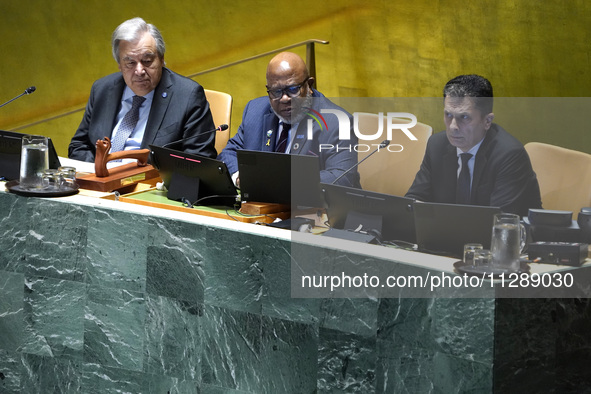 UN Secretary General Antonio Guterres and UN General Assembly President Dennis Francis offer a tribute to Seyyed Ebrahim Raisi the late Pres...