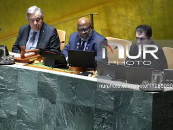 UN Secretary General Antonio Guterres and UN General Assembly President Dennis Francis offer a tribute to Seyyed Ebrahim Raisi the late Pres...