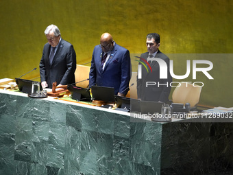 UN Secretary General Antonio Guterres and UN General Assembly President Dennis Francis offer a tribute to Seyyed Ebrahim Raisi the late Pres...