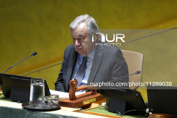 UN Secretary General Antonio Guterres   offer a tribute to Seyyed Ebrahim Raisi the late President of the Islamic Republic of Iran in the Ge...