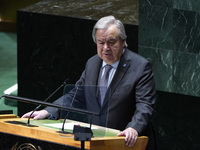 UN Secretary General Antonio Guterres  offers a tribute to Seyyed Ebrahim Raisi the late President of the Islamic Republic of Iran in the Ge...