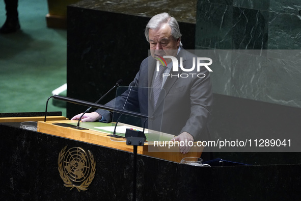 UN Secretary General Antonio Guterres  offer a tribute to Seyyed Ebrahim Raisi the late President of the Islamic Republic of Iran in the Gen...