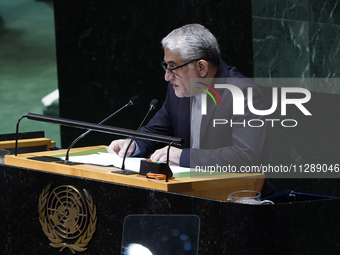 Iranian Ambassador to the United Nations Saeed Iravani offers a tribute to Seyyed Ebrahim Raisi the late President of the Islamic Republic o...