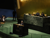 Iranian Ambassador to the United Nations Saeed Iravani offers a tribute to Seyyed Ebrahim Raisi the late President of the Islamic Republic o...