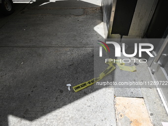 Crime scene tape is marking where the machete stabbing is taking place. The New York City Police Department is saying that at approximately...