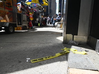 Crime scene tape is marking where the machete stabbing is taking place. The New York City Police Department is saying that at approximately...