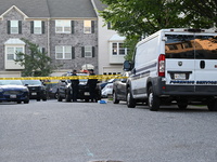 Police are investigating a murder-attempted suicide that is occurring at a home in Elkridge, Maryland, United States, on May 30, 2024. Frida...